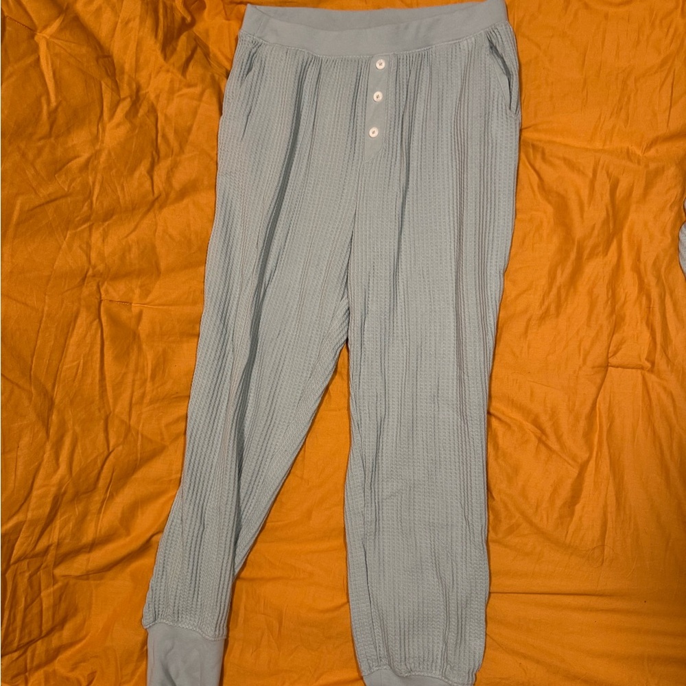 Gray Textured Lounge Pants